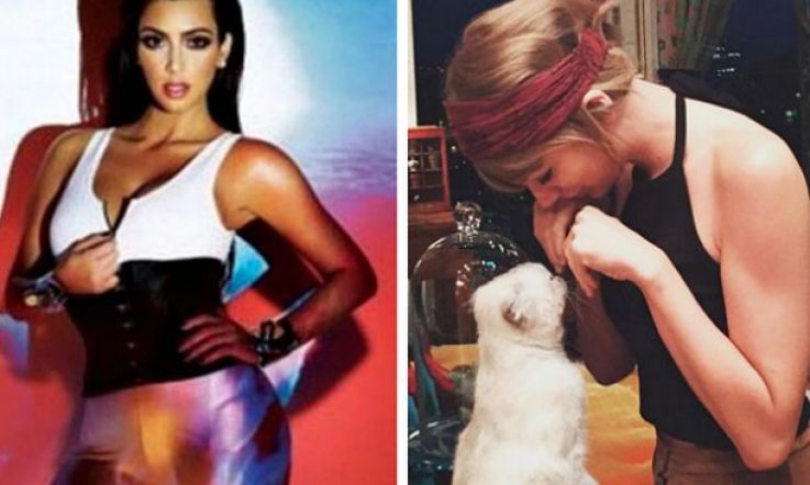 Cats Win Over Cleavage! Taylor Beats Kim on Instagram