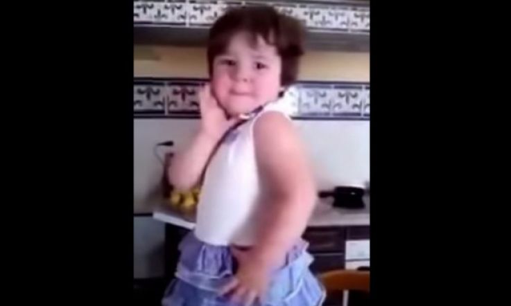 Crying Toddler Instantly Strikes Pose When She Realises Camera Is On Her