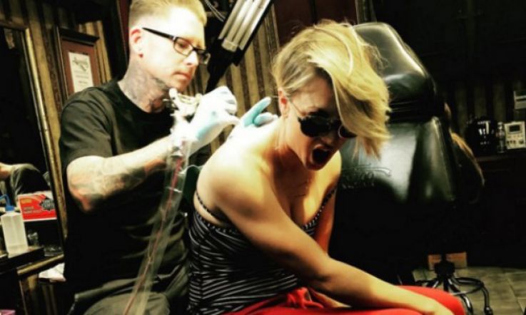 Kaley Cuoco Unusual Choice to Cover Wedding Date Tattoo
