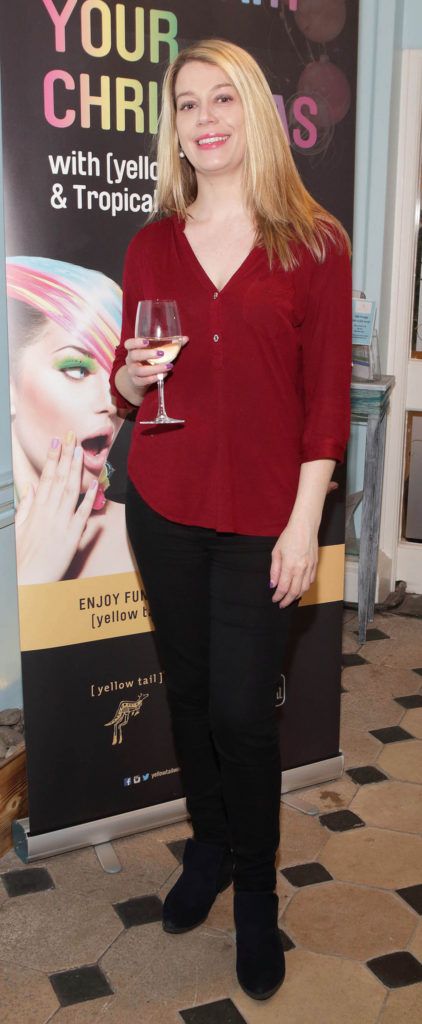 Aisling Kennedy at the Yellow Tail Wine and Nail Art event at Tropical Popical in Sth William Street,Dublin.Picture Brian McEvoy.