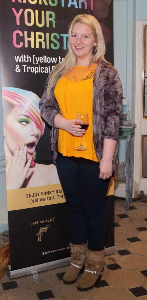 Katie Doyle  at the Yellow Tail Wine and Nail Art event at Tropical Popical in Sth William Street,Dublin.Picture Brian McEvoy.