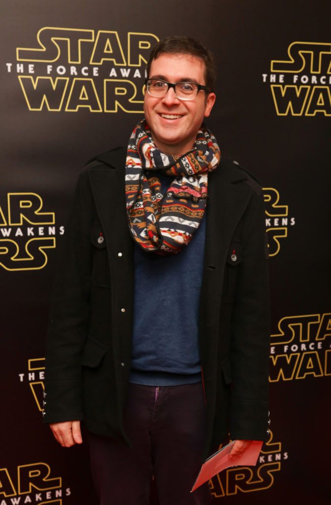 Tomm Moore pictured at the special event screening of Star Wars The Force Awakens at the Savoy Cinema Dublin. Photo Anthony Woods