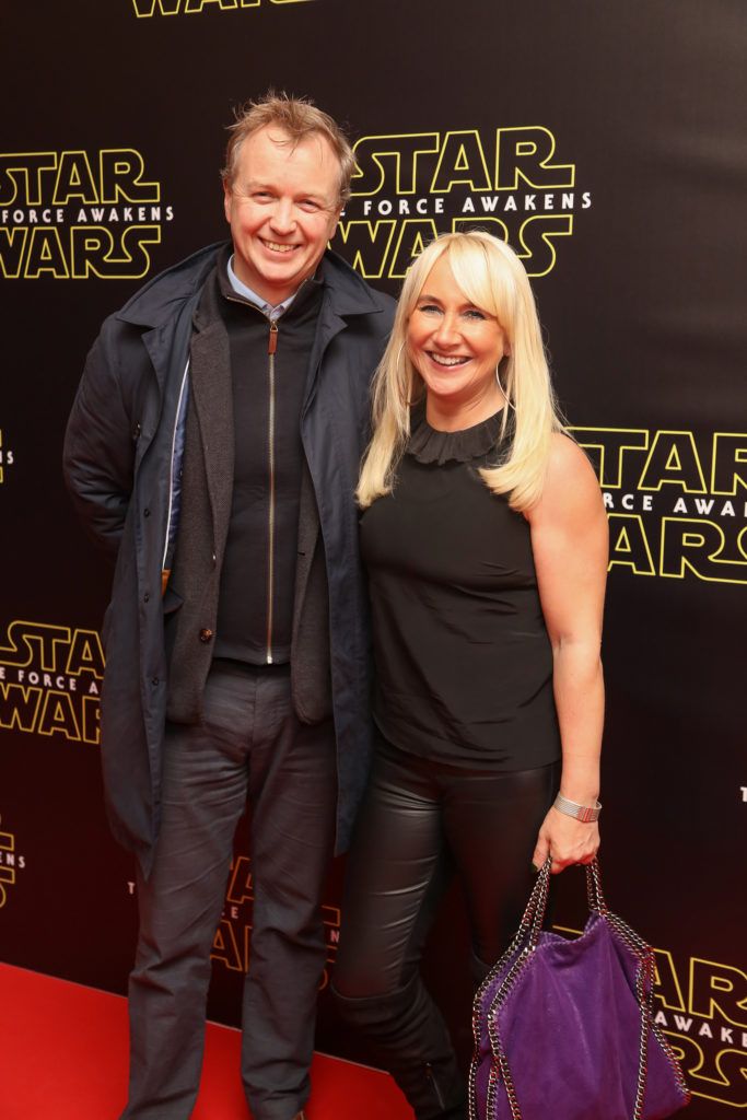 Matt Cooper & Aileen Hickey pictured at the special event screening of Star Wars The Force Awakens at the Savoy Cinema Dublin. Photo Anthony Woods