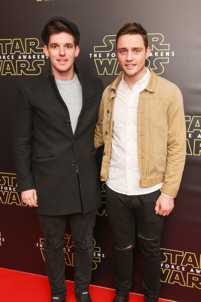 Adam Weafer & Darren Cahill pictured at the special event screening of Star Wars The Force Awakens at the Savoy Cinema Dublin. Photo Anthony Woods