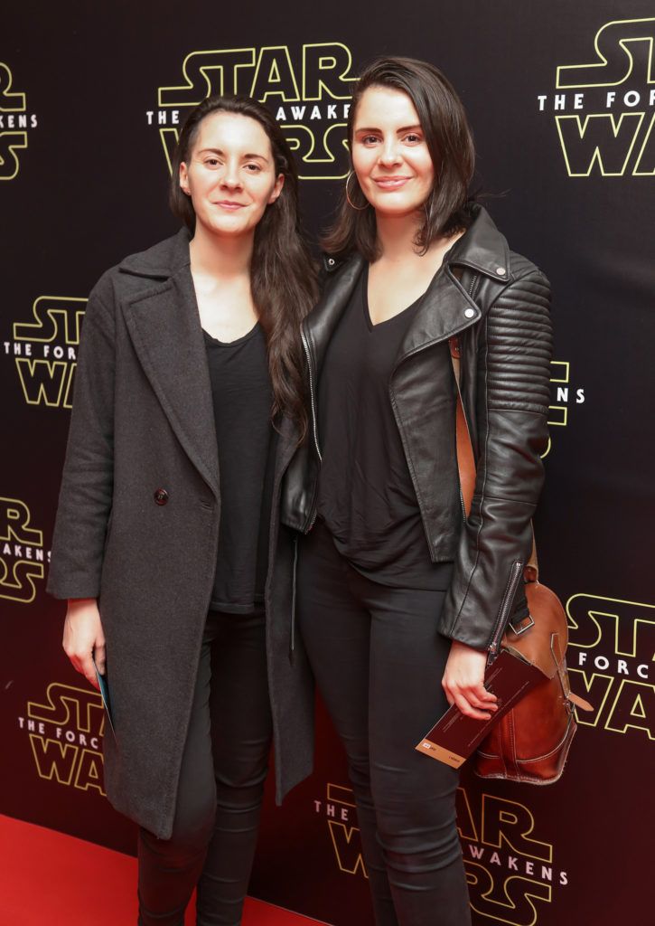 The Heathers Louise & Ellie McNamara pictured at the special event screening of Star Wars The Force Awakens at the Savoy Cinema Dublin. Photo Anthony Woods