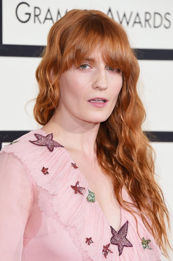 LOS ANGELES, CA - FEBRUARY 15:  Singer Florence Welch attends The 58th GRAMMY Awards at Staples Center on February 15, 2016 in Los Angeles, California.  (Photo by Jason Merritt/Getty Images)