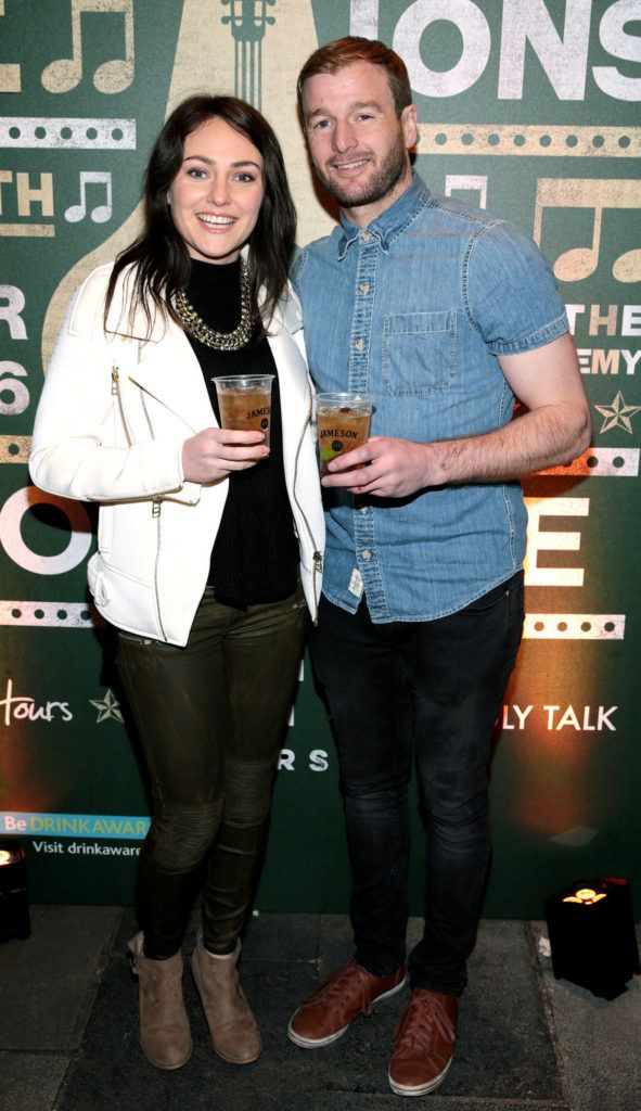 Aisling Tobin and JJ Delaney at the Jameson Bow Street Sessions at The Academy Dublin..Picture Brian McEvoy 
