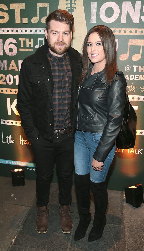 Martin O Connell and Sarah Bolger at the Jameson Bow Street Sessions at The Academy Dublin..Picture Brian McEvoy 