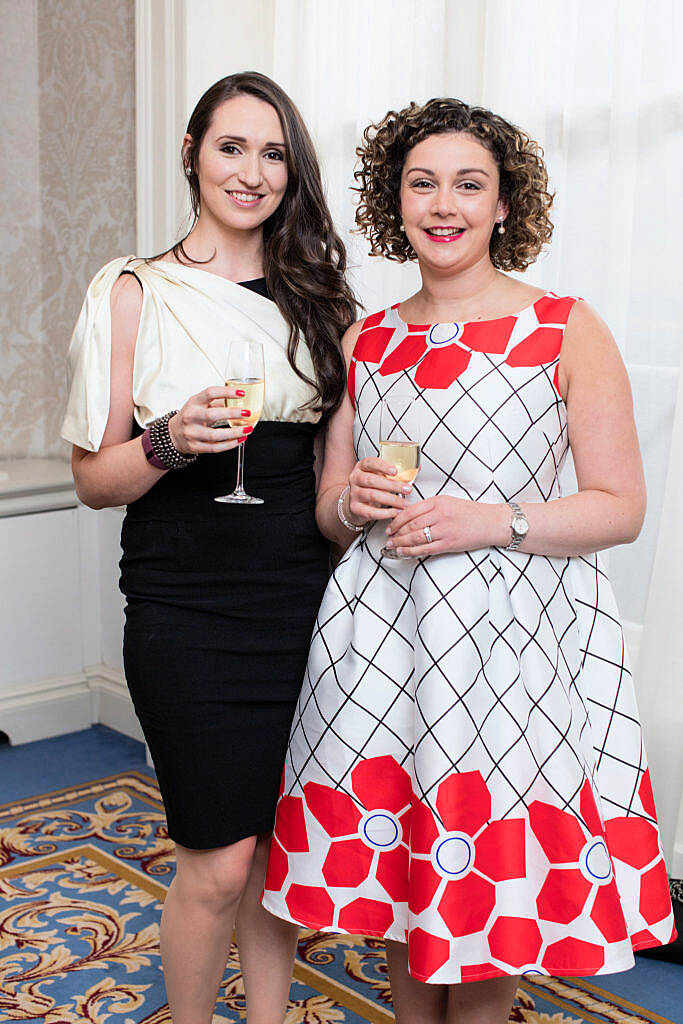 Aine Mallon & Mona Shaker pictured attending the CRY 'Pure Style Fashion Luncheon’ in association with Arnotts. Photo: Anthony Woods.