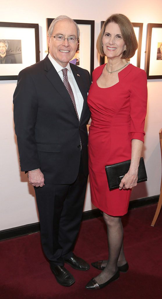 U.S. Ambassador to Ireland Kevin O'Malley and his wife Dena   at Imagining Home ; the National Concert Hall’s initiative as part of the Ireland 2016 Centenary Programme at The National Concert Hall Dublin. .Picture Brian McEvoy