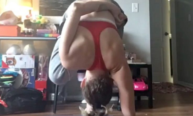 See insane yoga moves Miley Cyrus employs to keep sane