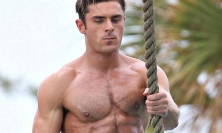 Zac Efron's abs have their own make up artist