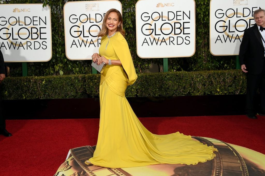 BEVERLY HILLS, CA - JANUARY 10:  Actress/singer Jennifer Lopez attends the 73rd Annual Golden Globe Awards held at the Beverly Hilton Hotel on January 10, 2016 in Beverly Hills, California.  (Photo by Jason Merritt/Getty Images)