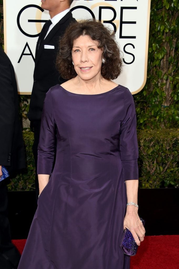 BEVERLY HILLS, CA - JANUARY 10:  Actress Lily Tomlin attends the 73rd Annual Golden Globe Awards held at the Beverly Hilton Hotel on January 10, 2016 in Beverly Hills, California.  (Photo by Jason Merritt/Getty Images)
