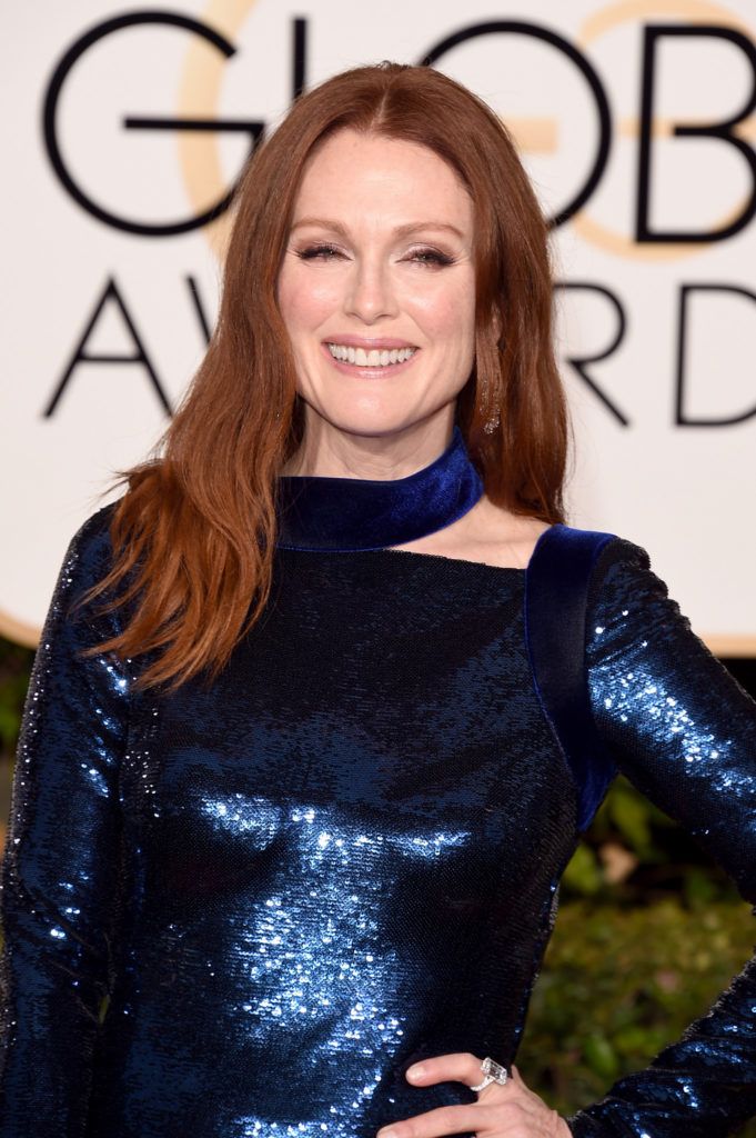 BEVERLY HILLS, CA - JANUARY 10:  Actress Julianne Moore attends the 73rd Annual Golden Globe Awards held at the Beverly Hilton Hotel on January 10, 2016 in Beverly Hills, California.  (Photo by Jason Merritt/Getty Images)