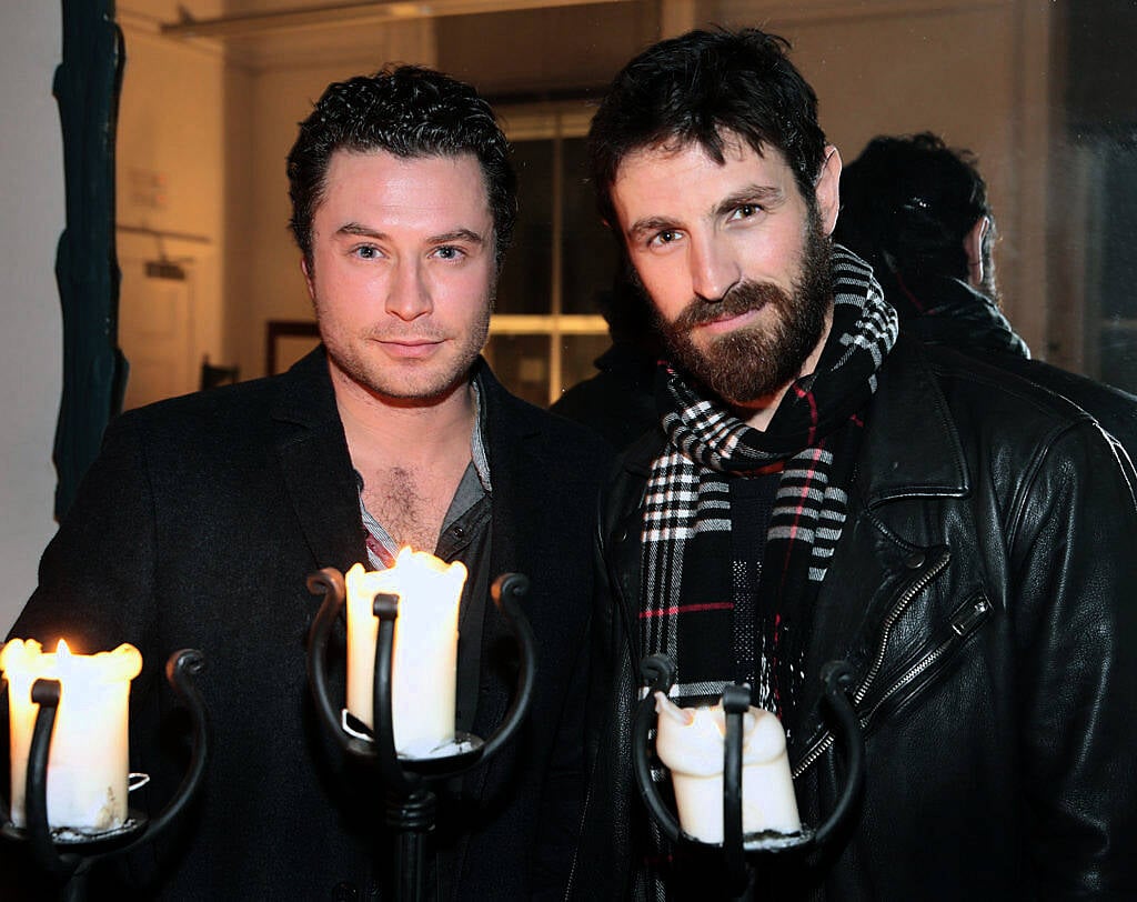 Actors Kevin J Ryan and Eoin Macken at the special screening of the award winning short film "Paddy's in the Boot" in Bow Street,Dublin..Picture:Brian McEvoy