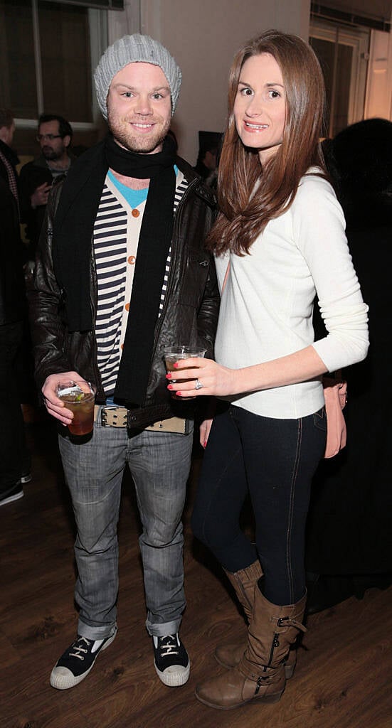 Rob Devlin and Bernadette Carty at the special screening of the award winning short film "Paddy's in the Boot" in Bow Street,Dublin..Picture:Brian McEvoy.