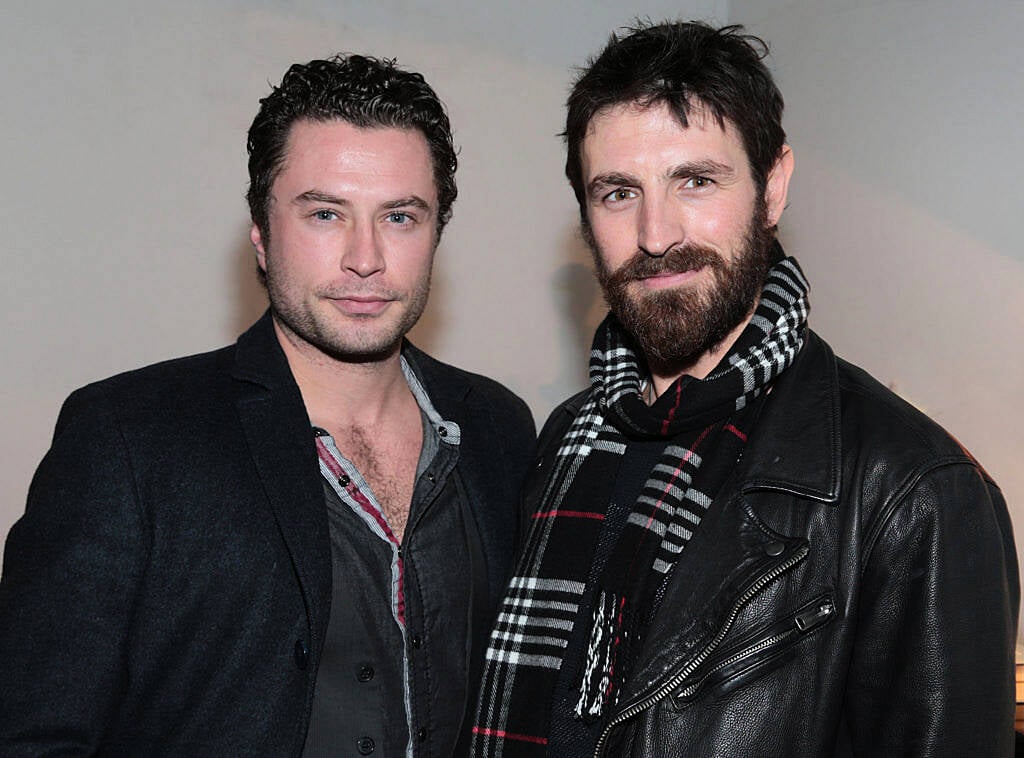 Actors Kevin J Ryan and Eoin Macken at the special screening of the award winning short film "Paddy's in the Boot" in Bow Street,Dublin..Picture:Brian McEvoy.