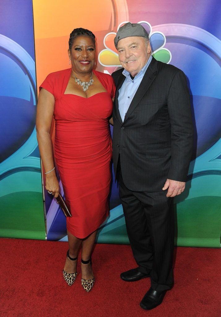 PASADENA, CA - JANUARY 13:  Actors Carlease Burke and Stacy Keach arrive at the 2016 Winter TCA Tour - NBCUniversal Press Tour  at Langham Hotel on January 13, 2016 in Pasadena, California.  (Photo by Angela Weiss/Getty Images)