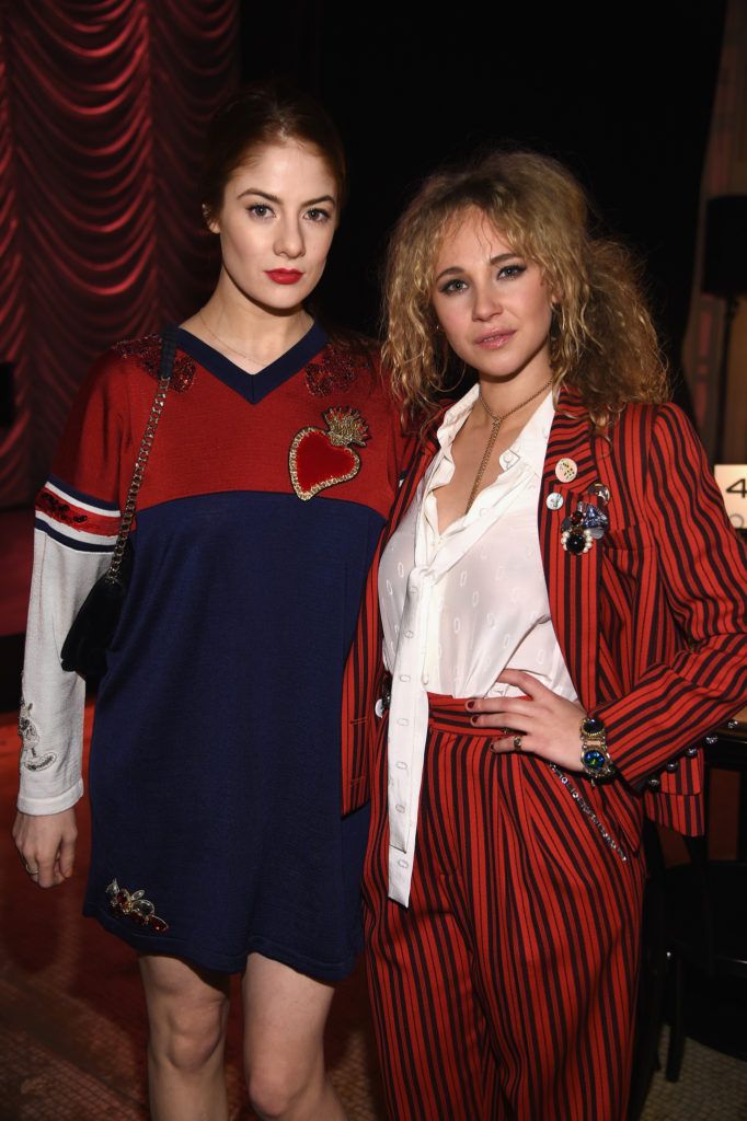 NEW YORK, NY - JANUARY 18:  Actresses Emily Tremaine and Juno Temple attend Marc Jacobs Beauty Velvet Noir Mascara Launch Dinner on January 18, 2016 in New York City.  (Photo by Dimitrios Kambouris/Getty Images)