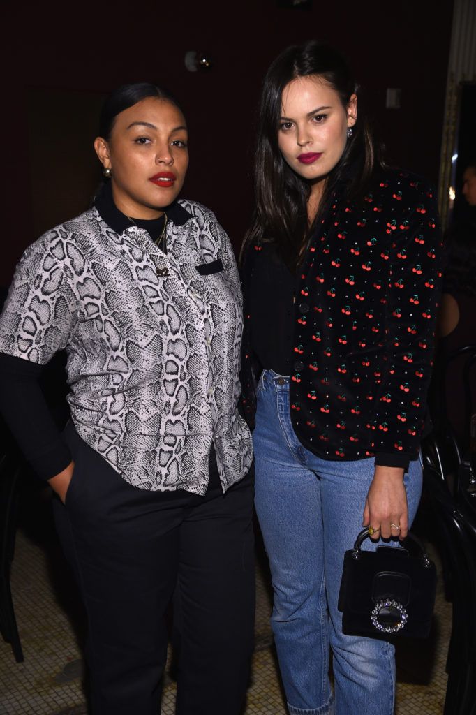 NEW YORK, NY - JANUARY 18:  Actress Atlanta de Cadenet (R) and Paloma Elsesser attends Marc Jacobs Beauty Velvet Noir Mascara Launch Dinner on January 18, 2016 in New York City.  (Photo by Dimitrios Kambouris/Getty Images)