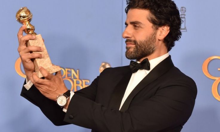 Oscar Isaac had a very cute Jedi battle at the Golden Globes