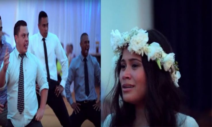 This intensely emotional haka moved a bride to tears