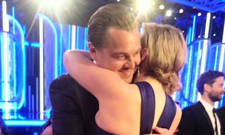 Kate and Leo's hug won the entire Golden Globes