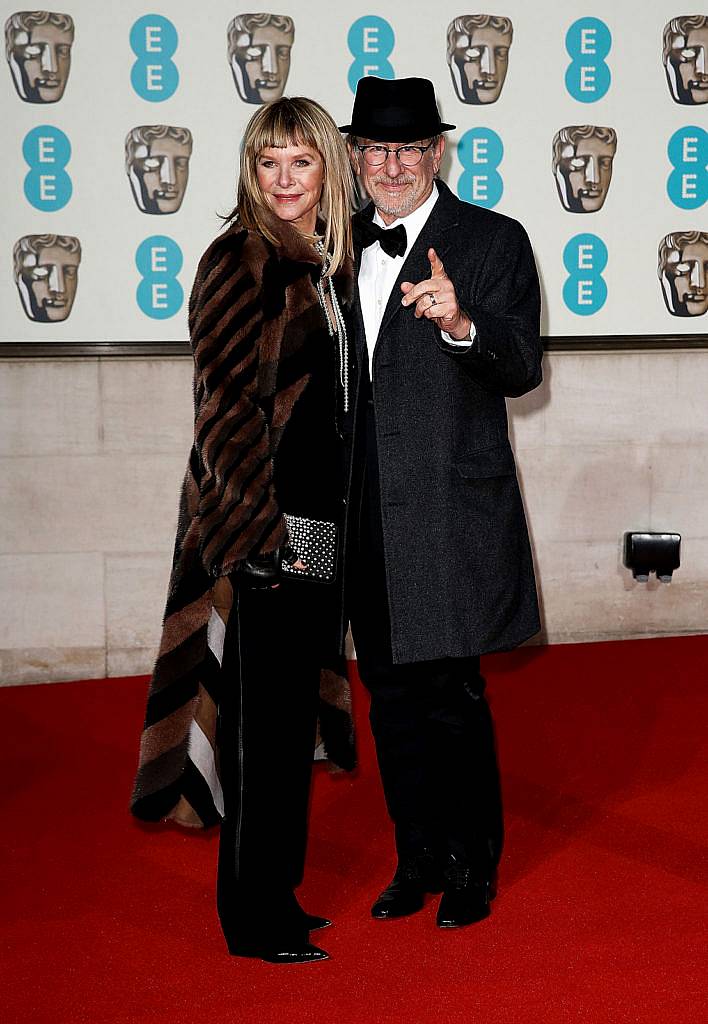 LONDON, ENGLAND - FEBRUARY 14:  Steven Spielberg and Kate Capshaw attend the official After Party Dinner for the EE British Academy Film Awards at The Grosvenor House Hotel on February 14, 2016 in London, England.  (Photo by John Phillips/Getty Images)