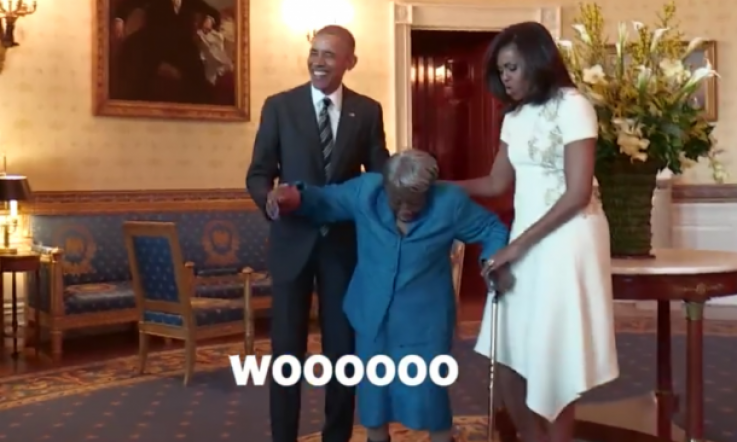 106-year-old woman dances with the Obamas