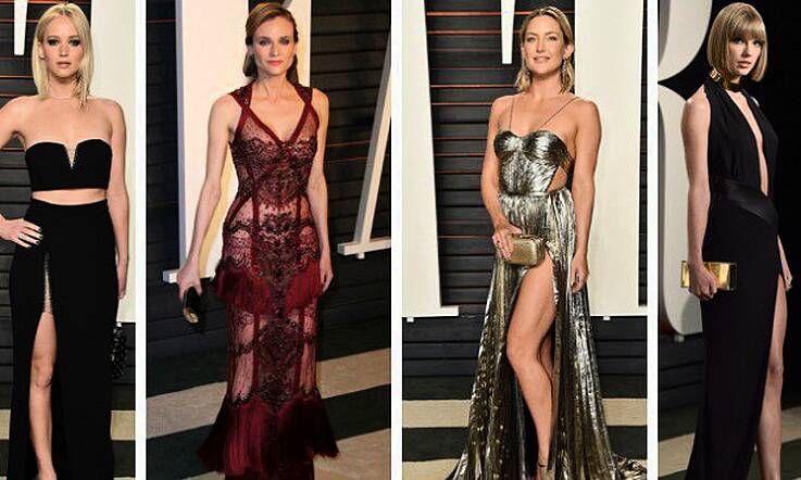 Vanity Fair Oscars After Party - JLaw, Taylor, Kruger & more