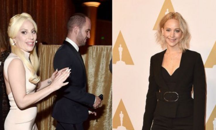 When J-Law Met Gaga at the Oscars Luncheon