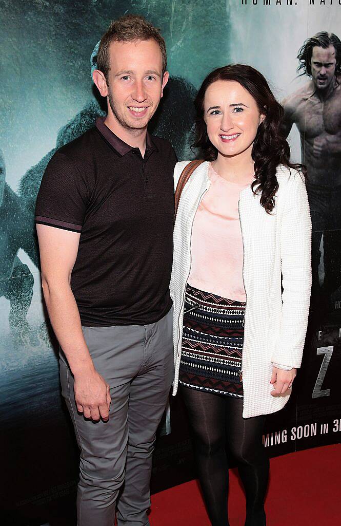 Barry McCarron and Martina Duffy  at the Irish premiere screening of The Legend of Tarzan at the Savoy Cinema,Dublin..Picture:Brian McEvoy.