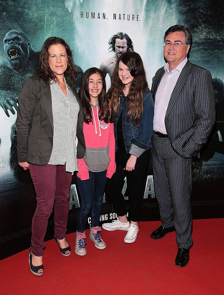 Rebecca Burrell,Layla Kenny ,Juliette Christle and Peter Kenny at the Irish premiere screening of The Legend of Tarzan at the Savoy Cinema,Dublin..Picture:Brian McEvoy.