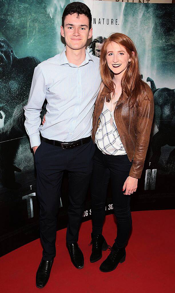 David Gethin and Alice Riordan  at the Irish premiere screening of The Legend of Tarzan at the Savoy Cinema,Dublin..Picture:Brian McEvoy.