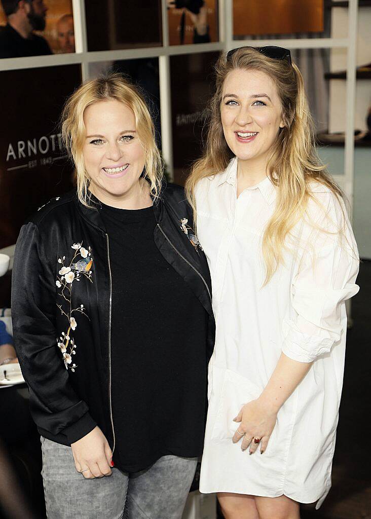 
Lili Forberg and Linda Conway at the Arnotts Autumn Winter 2016 Womenswear show held in Clodagh’s Kitchen Arnotts-photo Kieran Harnett