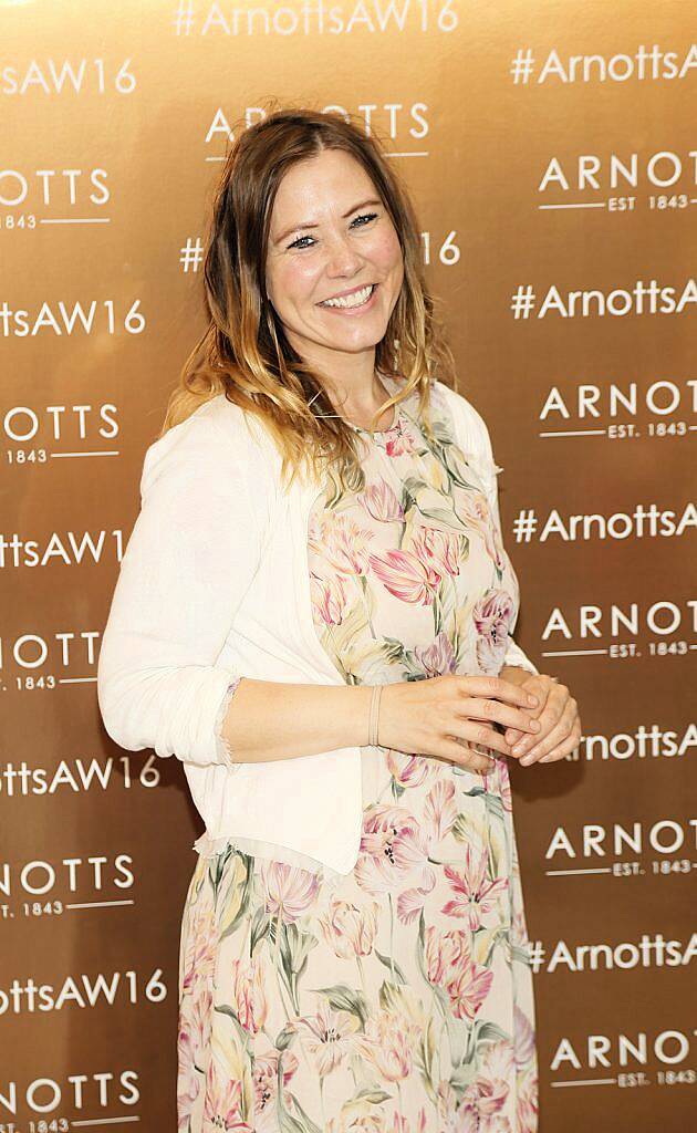 
Trine Jensen Burke at the Arnotts Autumn Winter 2016 Womenswear show held in Clodagh’s Kitchen Arnotts-photo Kieran Harnett