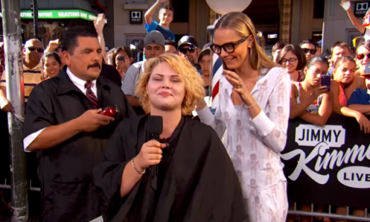 Cara Delevingne gives woman "unique" hair 'do live on TV