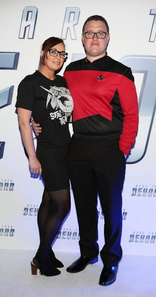 Stacey-Jean Burke and Alan Burke  at the Irish premiere screening of Star Trek Beyond at The Savoy Cinema,Dublin..Picture:Brian McEvoy Photography