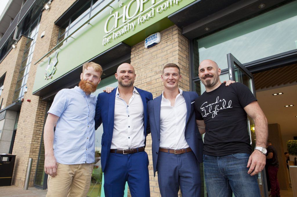 Paddy Holohan, Cathal Pendred, Brian Lee and Gary "Spike" O'Sullivan  at the official launch of Chopped Blanchardstown. 