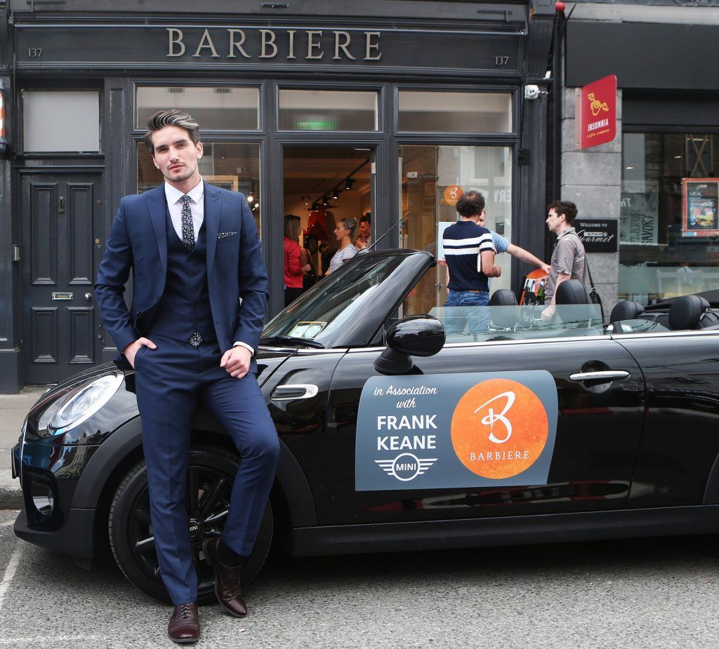 Alex Paval at Dublin’s coolest Italian barber shop, Barbiere, opened its doors on Lower Baggot Street. Proud owner, Enny Buono, unveiled the new store to a host of Irish journalists, bloggers, stylists and professionals from the area. Photo: Leon Farrell/Photocall Ireland.