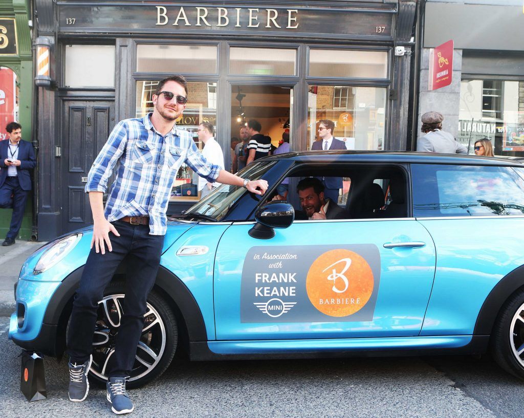 Danny O’Brien at Dublin’s coolest Italian barber shop, Barbiere, opened its doors on Lower Baggot Street. Proud owner, Enny Buono, unveiled the new store to a host of Irish journalists, bloggers, stylists and professionals from the area. Photo: Leon Farrell/Photocall Ireland.