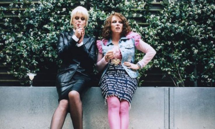 Two giddy grannies get kicked out of Ab Fab movie for laughing too loud