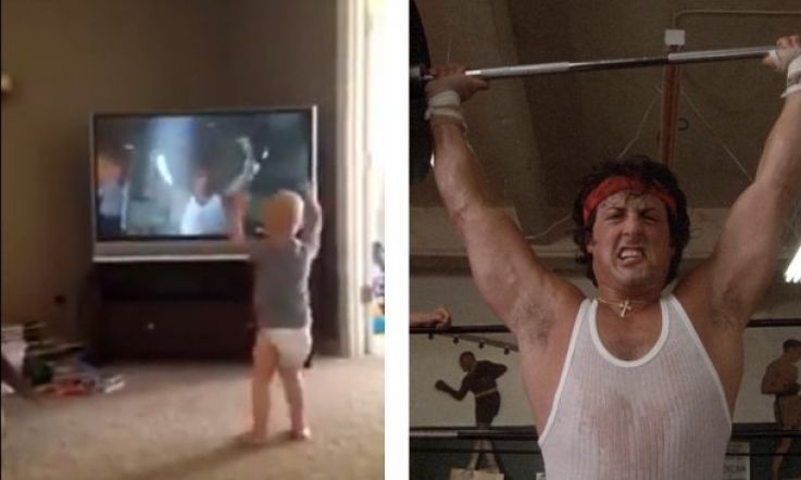 Watch: This baby imitating Rocky does better press ups than you