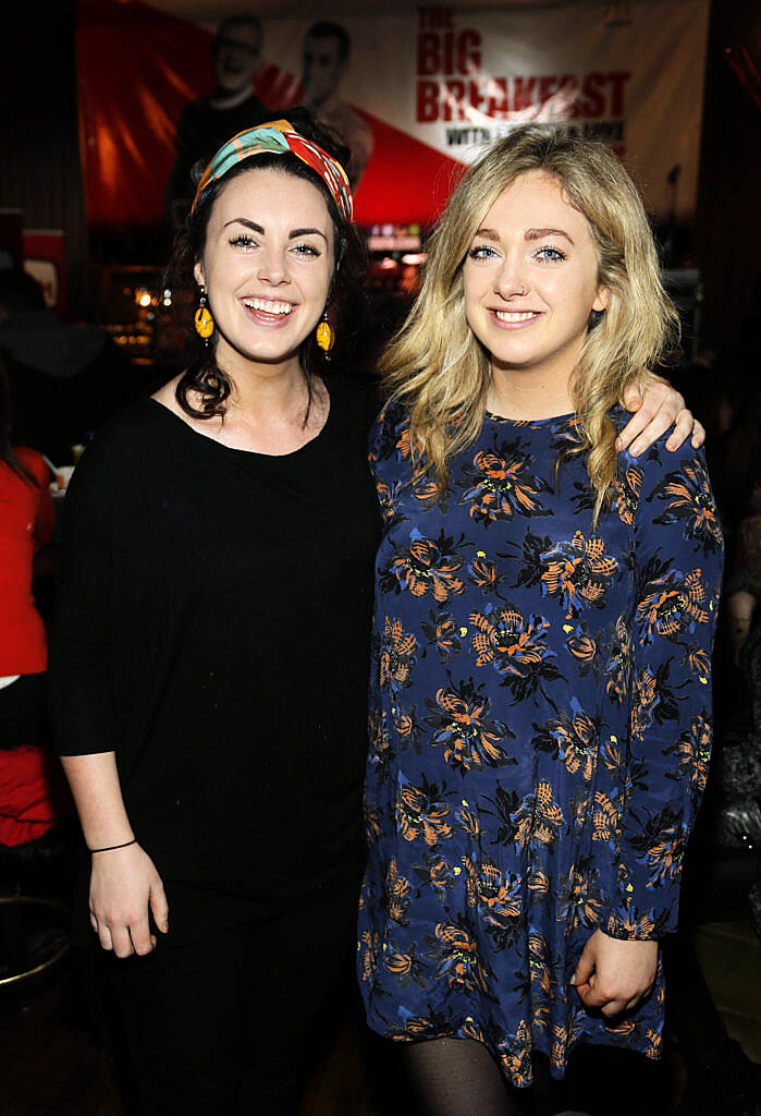 
Emma Hartigan and Daisy O'Malley at the 98FMBigBreakfast LIVE from The Odeon on Harcourt Street

photo Kieran Harnett