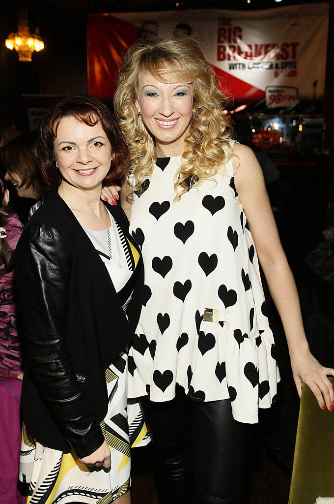 
Kataryna Krzyzynska and Agnieszka Pietrek at the 98FMBigBreakfast LIVE from The Odeon on Harcourt Street

photo Kieran Harnett