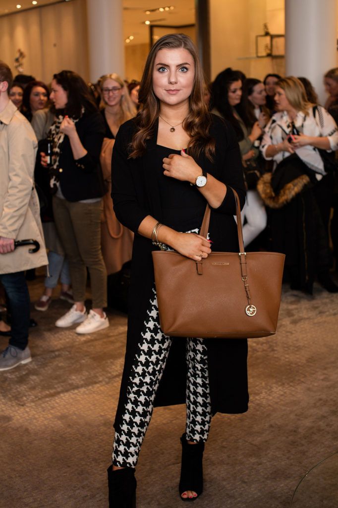 Eadaoin Burke pictured at the launch of the Michael Kors Jet Set 6 Shoe Collection at Brown Thomas Dublin. Photo: Anthony Woods.