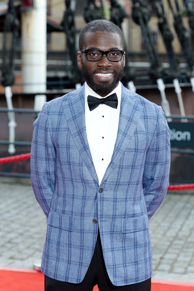 LONDON, ENGLAND - APRIL 07:  Ortis Deley arrives for The British Academy Games Awards 2016  at Tobacco Dock on April 7, 2016 in London, England.  (Photo by Jeff Spicer/Getty Images)