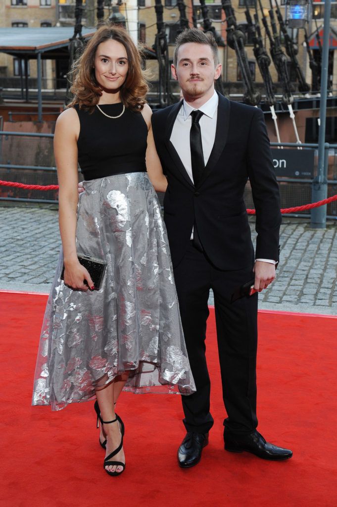 LONDON, ENGLAND - APRIL 07:  Tom Cassell (R) arrives for The British Academy Games Awards 2016  at Tobacco Dock on April 7, 2016 in London, England.  (Photo by Jeff Spicer/Getty Images)