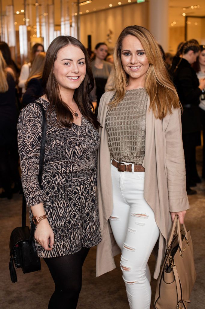 Caroll O'Connor & Edel Lyons pictured at the launch of the Michael Kors Jet Set 6 Shoe Collection at Brown Thomas Dublin. Photo: Anthony Woods.